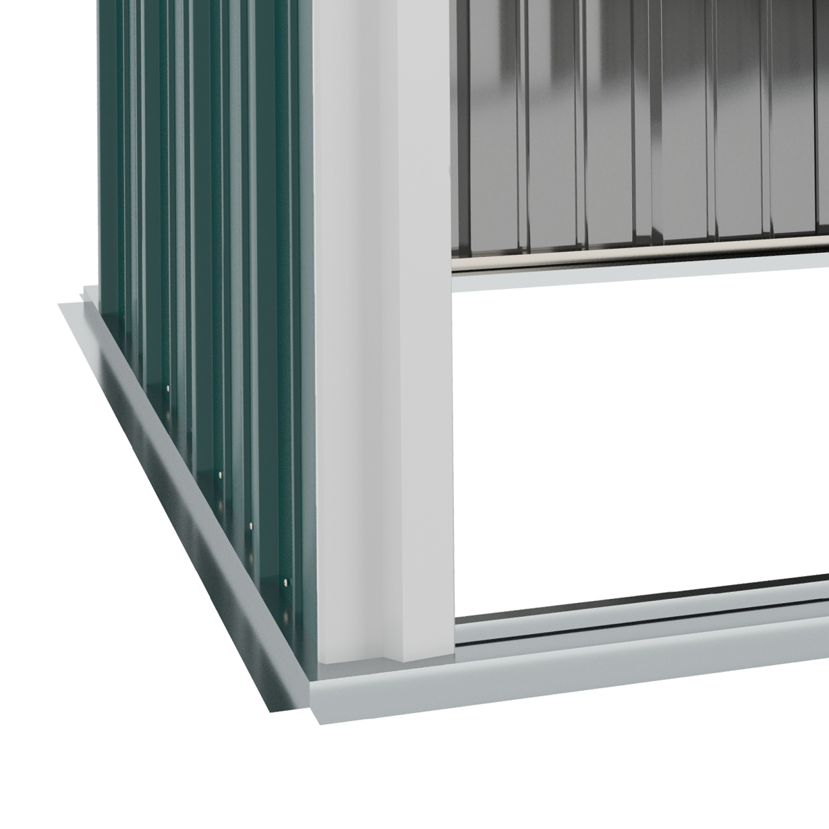 Outsunny Outdoor Storage Shed Steel Garden Shed w/ Lockable Door for Garden