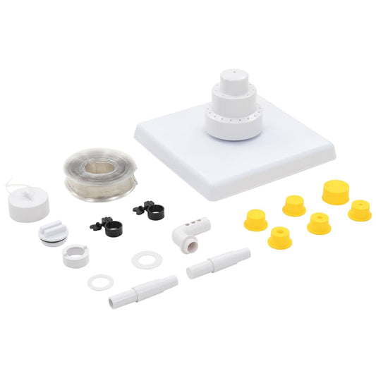 vidaXL 13 Piece Pool Grecian Fountain White