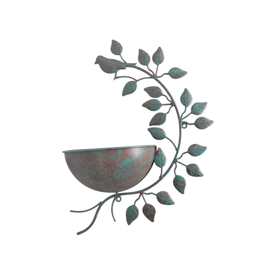 42CM GREEN METAL GARDEN PLANTER