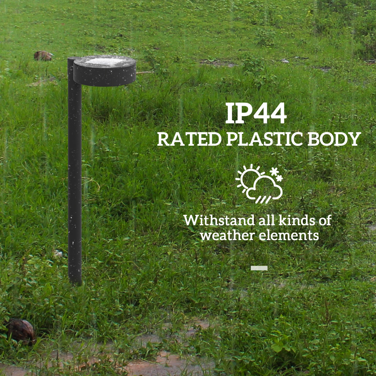 Outsunny Solar Stake Lights 8 Pack, IP44 Pathway Lighting, Auto On/Off LED