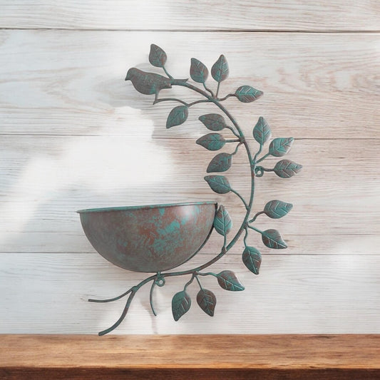 42CM GREEN METAL GARDEN PLANTER