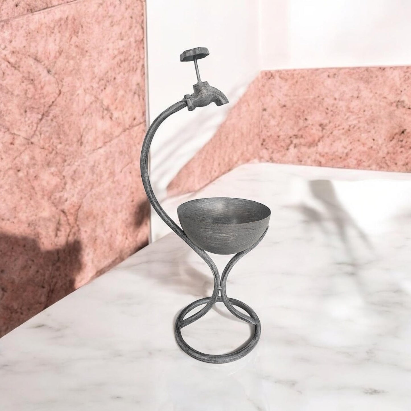 57CM GREY METAL GARDEN PLANTER