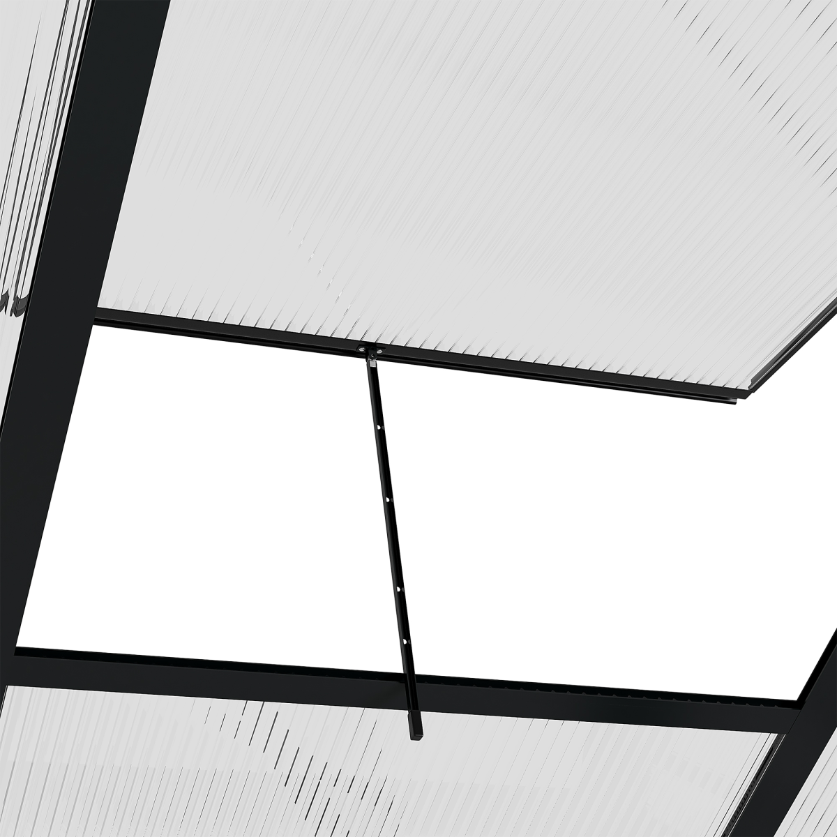 Polycarbonate Walk-In Garden Greenhouse Aluminium Frame w/ Slide Door 6 x 10ft