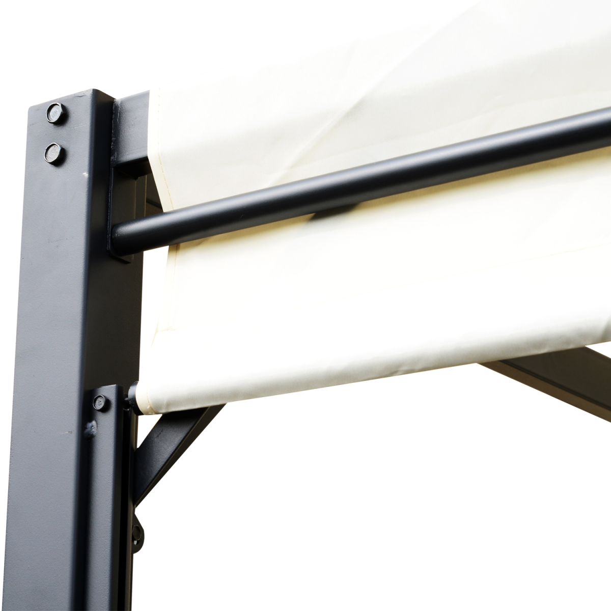 Metal Pergola With Canopy Retractable Pergola Canopy 3x3x2.3m Cover Cream