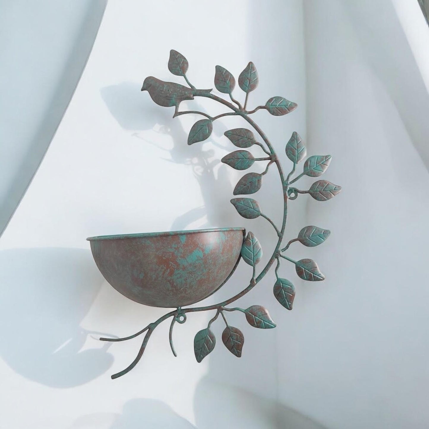 42CM GREEN METAL GARDEN PLANTER